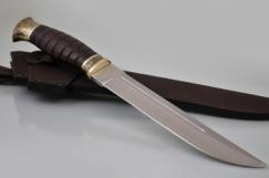 Нож казачий "Пластунский" сталь 95х18. Рукоять африканское дерево Венге.